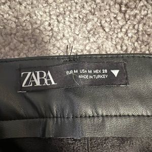 Zara Straight Leg Faux Leather Pants